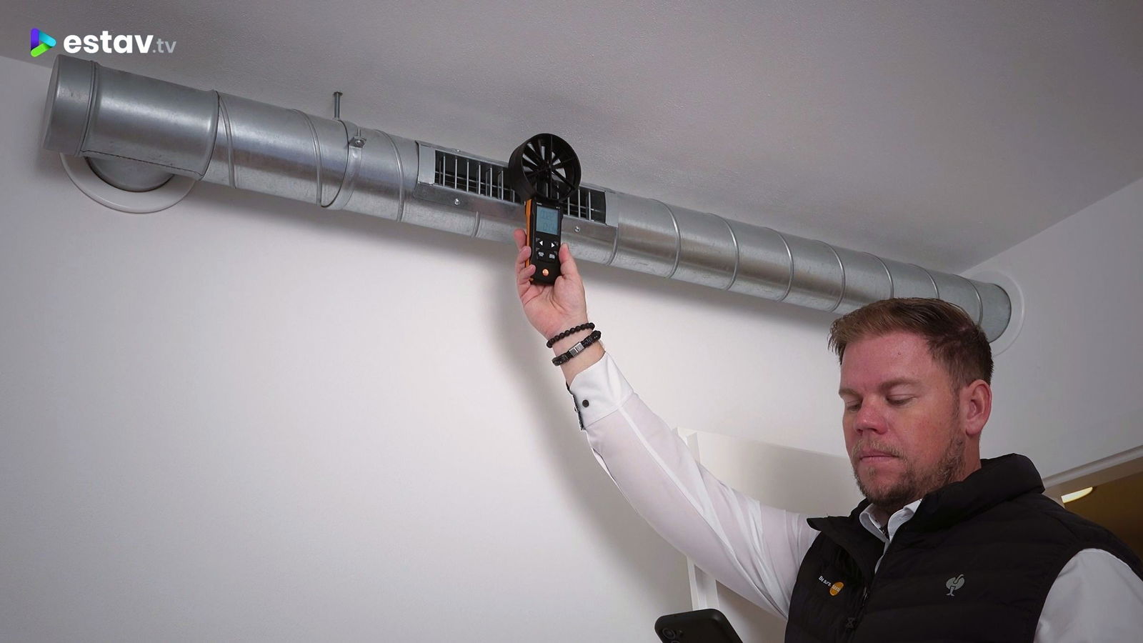 Měření větrání s rekuperací tepla v bytě